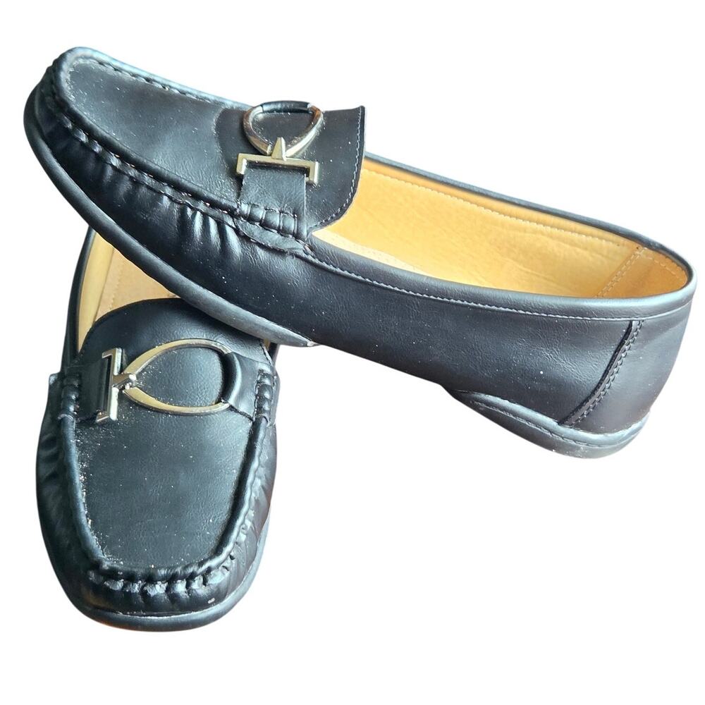 Black Adeline Slip On Loafer Dress Shoes Size 10